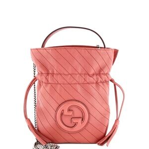 GUCCI Blondie NM Diagonal Quilted Leather Mini bucket bag